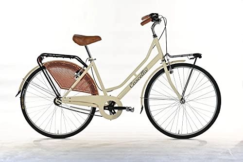 City : Fahrrad, 26 Hollandrad, Helm, Amsterdam, S / C Damen, Beige