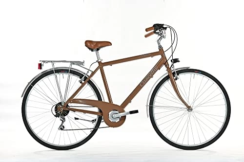 City : Fahrrad 28 PolyGNAN Herren 6 V Aluminium Braun Made in Italy