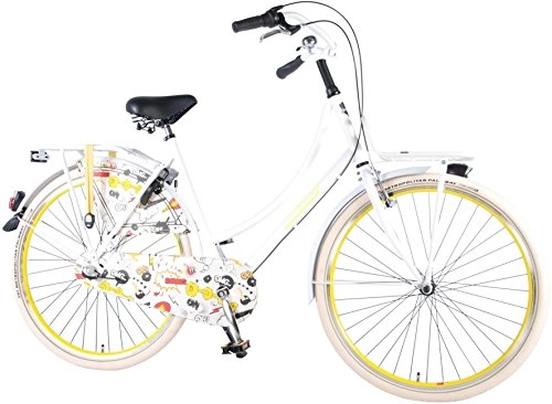 City : Fahrrad Frau Dutch Oma Salutoni Cartoon 28 Zoll H56 Shimano Nexus 3-Gang 95% Montiert Weiß