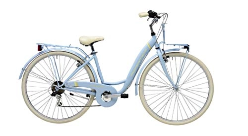 City : Fahrrad für Damen, 28 Zoll, Panda, Shimano, 6 V, Blau