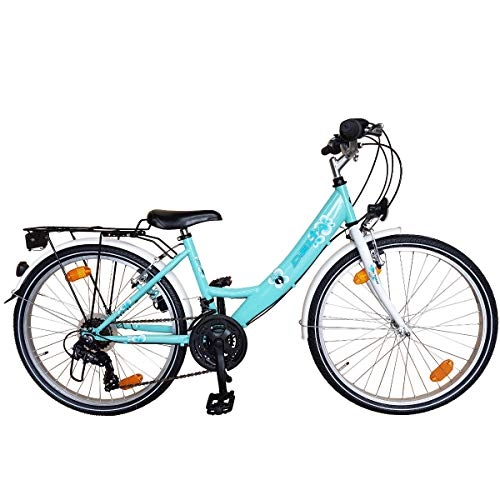 City : Fahrrad Kinderfahrrad 24 Zoll 18 Gang Shimano STVO Mint Harmoni