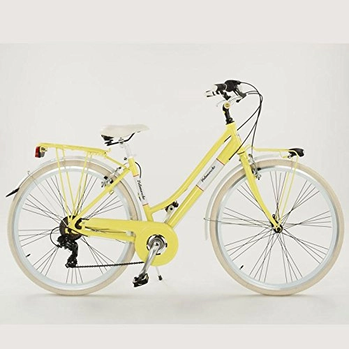 City : Fahrrad Summer velomarche Damen mit Rahmen aus Aluminium, gelb, 46 cm