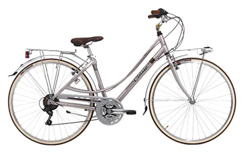 City : Fahrradgürtel für Damen mit Perle, 28 Shimano 6 V, Aluminium, goldfarben