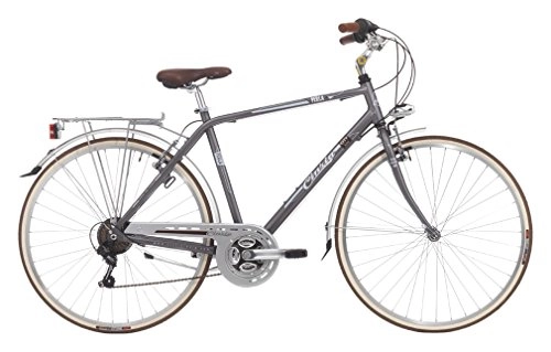 City : Fahrradgürtel für Herren, Perle, 28 Shimano 6 V, Aluminium, Perlgrau