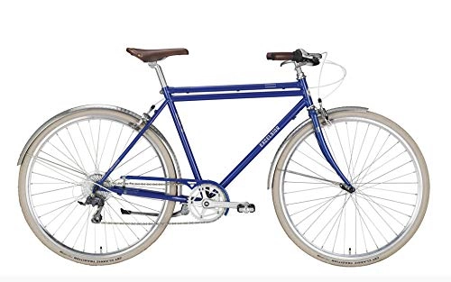 City : fahrradstation Excelsior Vintage Rad mit Doppelstange (Dunkel Blau)