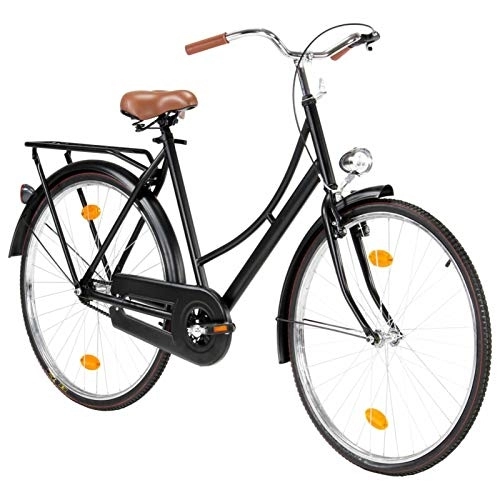 City : Festnjght Hollandrad Damen 28 Zoll Rad Damenfahrrad Cityräder für Damen Citybike mit V-Bremse und Rücktrittbremse, Sattel im holländischen Stil mit Feder 57 cm Rahmen Damen