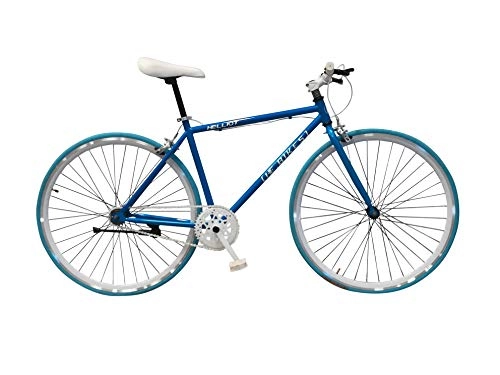 City : Helliot Bikes Singlespeed Fixed Gear H22 Urban Fixie Fahrräd, violett, One Size