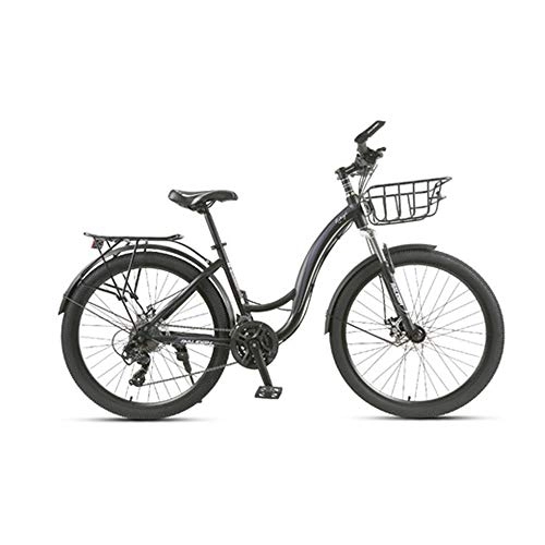 City : HUIHUAN Mountainbike mit Vorderachsfederung, 17-Zoll- / mittelgroßem Aluminiumrahmen und 27-Gang-Antriebsstrang mit 24-Zoll-Rädern und mechanischen Scheibenbremsen