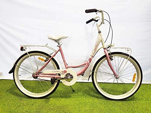 City : IBK Cristal Einweg-Fahrrad, 24 Zoll, Weiß, Rosa
