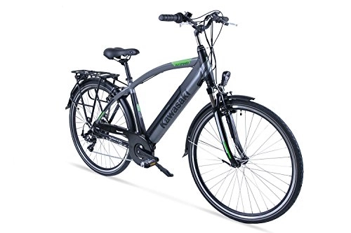 City : Kawasaki Herren XciteRC Trekking-Bike Fahrrad, schwarz-Silber, 48 cm