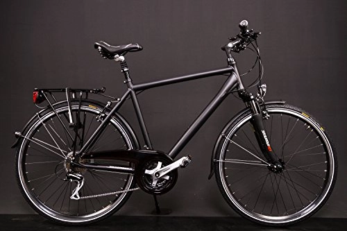 City : MIFA 28" Zoll Alu Herren Bike Trekking Fahrrad Shimano 24 Gang Nabendynamo Continental schwarz Rahmenhöhe 55cm