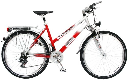City : MIFA Damen All Terrain Bike 21 Gang, rot / Silber, 46 cm, 26 Zoll