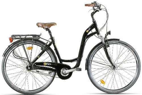 City : montana Damen City-Bike Sun Lady, schwarz, Rahmenhöhe: 46 cm, Reifengröße: 28 Zoll (71 cm), 1800-F