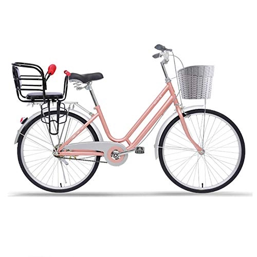City : NIUYU Damen Fahrrad, Retro City Commuter Citybike Single Speed Cityrad für Schüler Herren und Damen-C-24Zoll