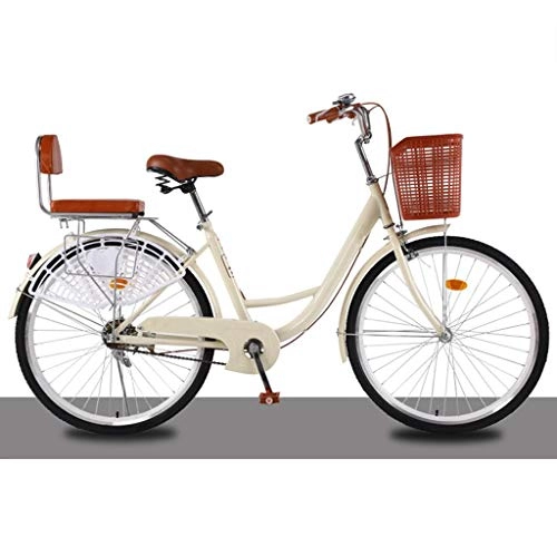 City : NIUYU Damen Fahrrad, Single Speed Citybike Ultraleicht Retro Cityrad für City Commuter Stadtumgebung-D-26Zoll