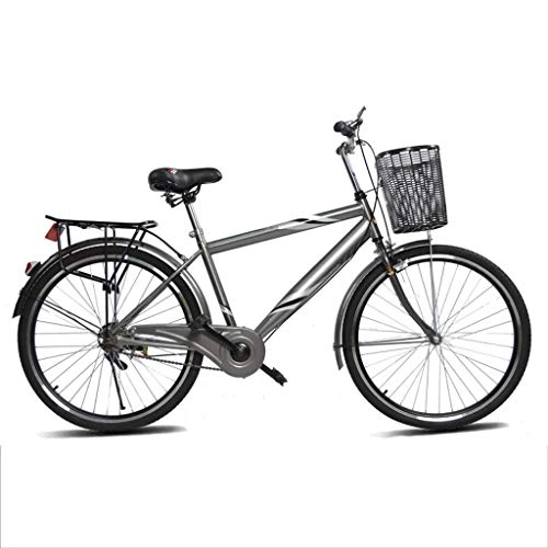 City : NIUYU Single Speed Fahrrad, Retro Ultraleicht Citybike Unisex Cityrad für Schüler City Commuter Stadtumgebung-B-26Zoll