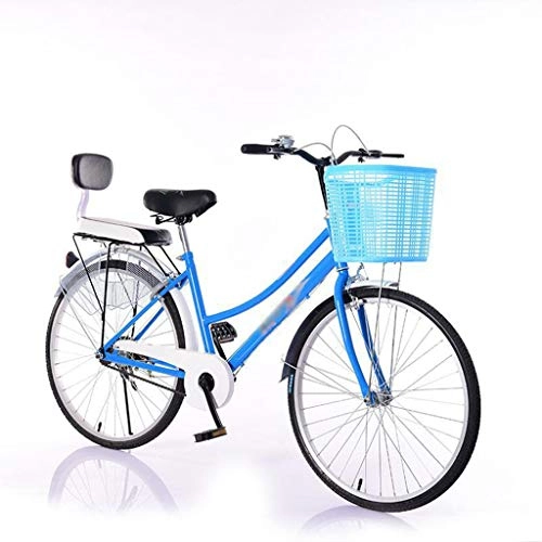 City : PHH Fahrrad for Mnner Und Frauen 24 Zoll Damen Leichte Freizeit Erwachsene Radfahren Stadt Students Ordinary Damen Fahrrder (Color : Blue)