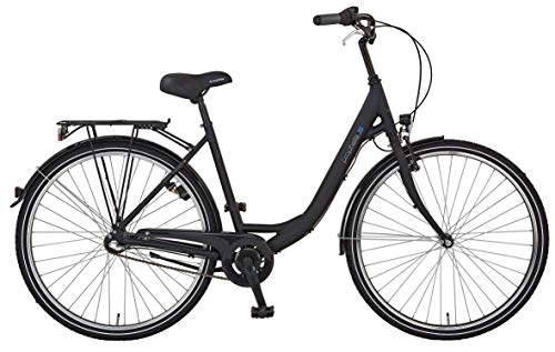 City : Prophete Unisex – Erwachsene GENIESSER 9.3 City Bike 28" Cityfahrrad, schwarz matt, RH 50 cm