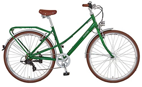 City : Prophete Unisex – Erwachsene GENIESSER Retro City Bike 28" Cityfahrrad, Uni grün, RH 48 cm