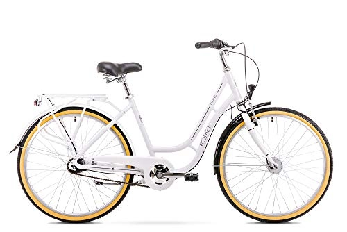 City : ROMET Herren TURING, weiß, Größe M Aluminium Rahmen City Bike 26 Stadtfahrrad Fahrrad Citybike Cruiser Hollandrad Shimano 7 Gang 18 Zoll