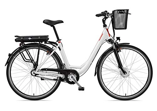 City : Telefunken E-Bike Elektrofahrrad Alu, mit 7-Gang Shimano Nabenschaltung, Pedelec Citybike leicht mit Fahrradkorb, 250W und 13Ah, 36V Lithium-Ionen-Akku, Reifengröße: 28 Zoll, RC657 Multitalent