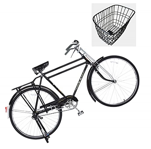 City : Wxnnx Adult Bike Hybrid Cruiser im Retro-Stil, 28-Zoll-Single-Speed-Stahl-Durchstiegsrahmen, Dutch Bike Outdoor Sports Urban Bicycle