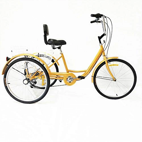 City : YIYIBY Dreirad fr Erwachsene Dreirad Lastenfahrrad Seniorenrad Shopping Fahrrad 26'' 6-Gang