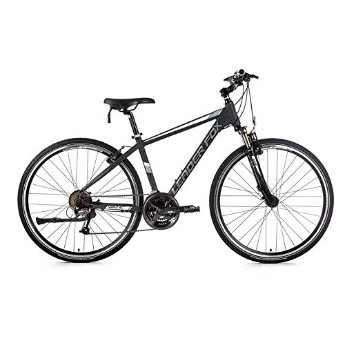 Cross Trail und Trekking : 28 Zoll Leader Fox Viatic Gent Cross Bike MTB Shimano 21 Gang grau weiß 52 cm