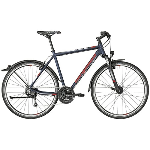 Cross Trail und Trekking : Bergamont Helix 4.0 EQ Cross Trekking Fahrrad blau / rot / grau 2018: Größe: 52cm (170-178cm)