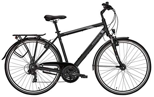 Cross Trail und Trekking : Herren Fahrrad 28 Zoll schwarz - Pegasus Piazza Citybike - Shimano Kettenschaltung, STVZO Beleuchtung