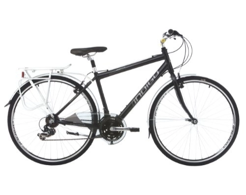 Cross Trail und Trekking : Indigo Regency LX Hybrid-Fahrrad für Herren, Schwarz, 17 Zoll