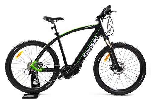 Cross Trail und Trekking : Kawasaki Erwachsene XciteRC Hardtail Mountain Bike Fahrrad 27.5" Mid-Motor, grün-Schwarz, 53 cm