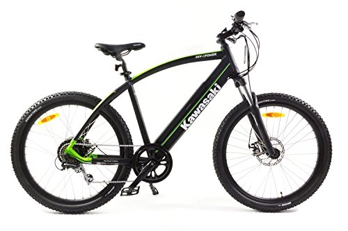 Cross Trail und Trekking : Kawasaki Erwachsene XciteRC Hardtail Mountain Bike Fahrrad 27.5" Rear-Motor, grün-Schwarz, 53 cm