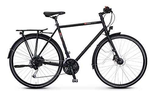 Cross Trail und Trekking : vsf fahrradmanufaktur T-100S Shimano Alivio 27-G Disc Trekking Bike 2020 (28" Herren Diamant 62cm, Ebony matt)