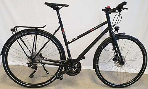 Cross Trail und Trekking : vsf fahrradmanufaktur T-500 Shimano Deore 30-G Disc Trekking Bike 2020 (28" Damen Trapez 50cm, Ebony matt)