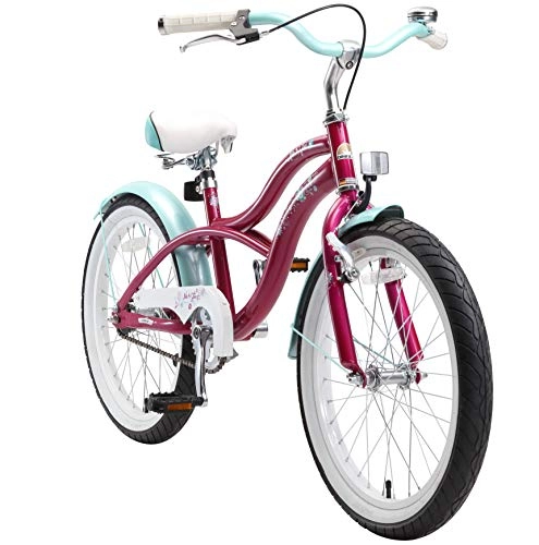 Cruiser : BIKESTAR Kinderfahrrad für Mädchen ab 6-7 Jahre | 20 Zoll Kinderrad Cruiser | Fahrrad für Kinder Violet | Risikofrei Testen