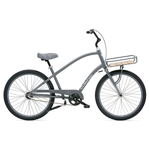 Cruiser : Electra Townie Holiday 3i Herren 3 Gang Fahrrad Gepcktrger Cruiser Urban City Bike Retro Rad, 285150, Farbe Pewter