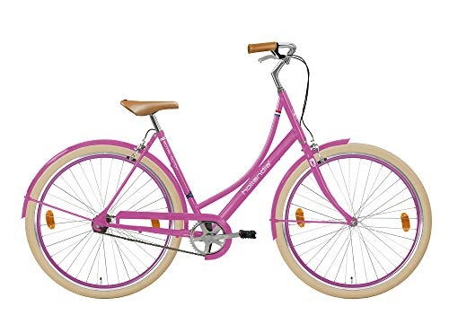 Cruiser : Hollandia Erwachsene RoyalDutch DreamMachine SingleSpeed Hollandrad Fashionbike, Hard pink, 28 Zoll