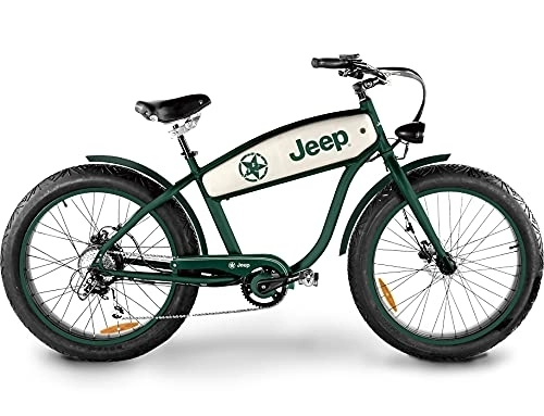 Cruiser : Jeep Cruise E-Bike CR 7004, 26' Laufräder, 7-Gang Shimano Megarange Kettenschaltung, Green