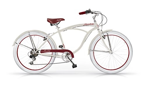 Cruiser : MBM Honolulu Herren-Fahrrad, elfenbeinfarben, 47 cm