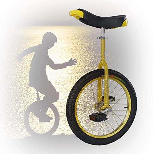 Einräder : 16 / 18 / 20 / 24 Zoll Einrad, Starker Manganstahlrahmen Freestyle Einrad for Kinder Erwachsene Anf?nger Leicht Zusammenzubauen (Color : Yellow, Size : 24 inch)