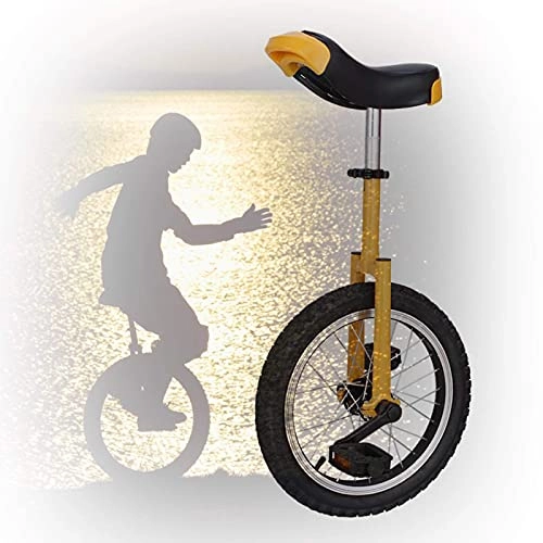 Einräder : 16 / 18 / 20 Zoll Einrad, Verstellbare H?he Einrad Kind Erwachsenen Einrad Skidproof Mountain Tire Radsport Im Freien (Color : Yellow, Size : 20 inch)