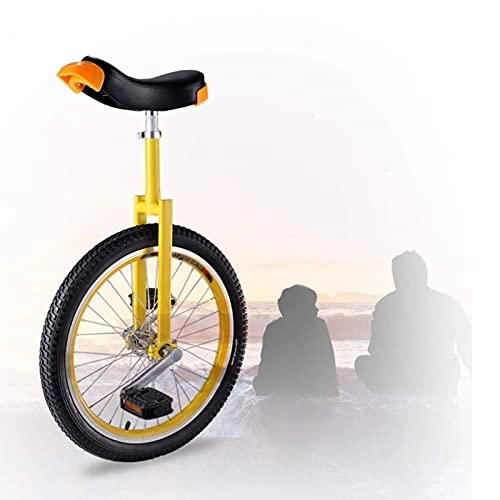 Einräder : 16 / 18 / 20 Zoll Rad Einrad, Mit Alufelge Unisex Freestyle Einrad Balance Radfahren Verwendung Für Erwachsene Kinder (Color : Yellow, Size : 20 inch)