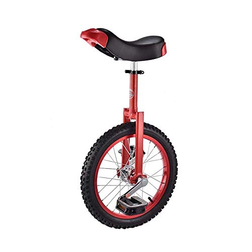 Einräder : 16 / 18 Zoll-Rad-Trainer Einrad, Einstellbare Hhe Gleichgewicht Radfahren fr Kinder Erwachsene bung Fitness-Fahrrad-Zyklus, Rot, 18 inch