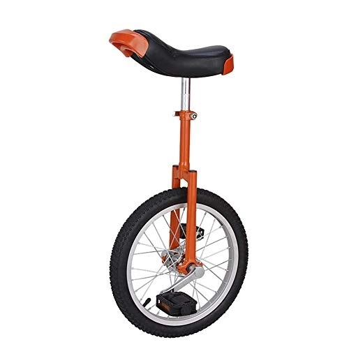 Einräder : 16-Zoll-Rad-Einrad, Komfort-Sattelsitz, Rutschfester Reifen, verchromtes 16-Zoll-Fahrrad mit Stahlrahmen, Tragfähigkeit 150 Pfund (Farbe: Gelb), Langlebig (Rot)