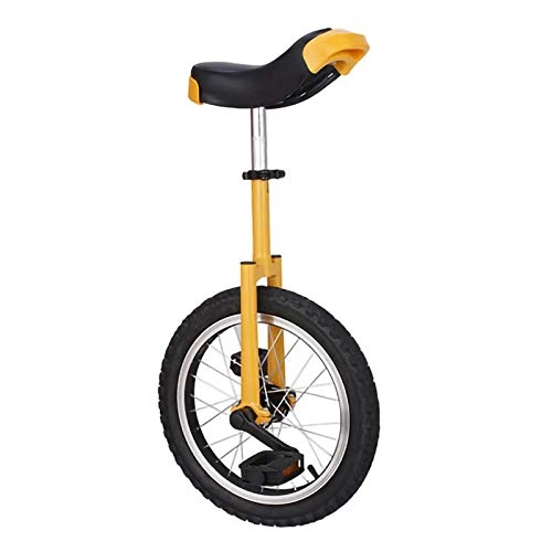 Einräder : 18- Zoll Einrad Fahrrad Kinder Erwachsener verdickte Aluminiumlegierung Ring Balancen-Fahrrad, Gelb (Color : Yellow, Size : 18Inch)