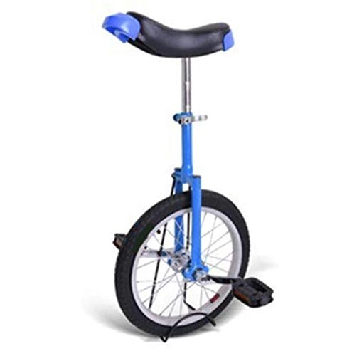 Einräder : 20 Zoll dickes Aluminium-Ringrad-Einrad – höhenverstellbares Erwachsenen-Trainer-Einrad – leicht und langlebig – rutschfestes Rad-Trainer-Einrad – für Anfänger, Kinder und Erwachsene, blau, langl