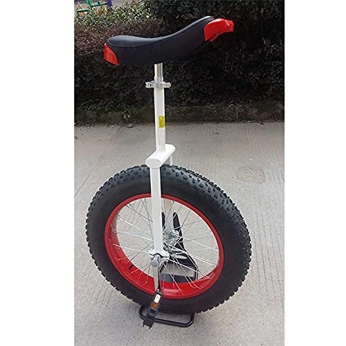 Einräder : 20-Zoll-Einrad für Erwachsene für schwere Menschen, große Menschen mit einer Körpergröße von 170–180 cm, Einrad mit extra dickem Reifen, Tragkraft 150 kg / 330 lbs, langlebig (20-Zoll-Rad rot)