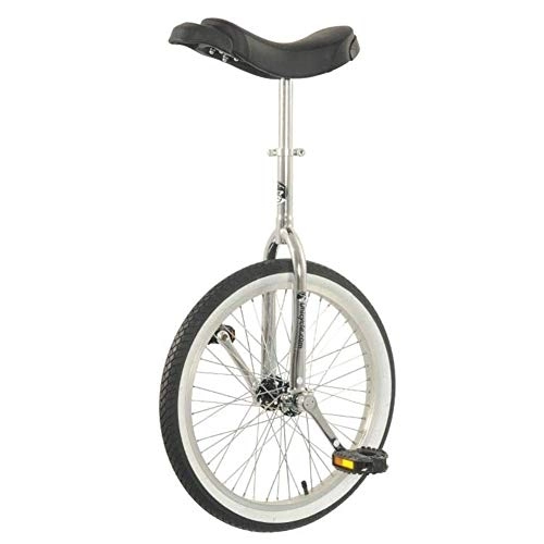 Einräder : 20-Zoll-Hochleistungstrainer-Einrad für Erwachsene – Einrad mit großen Rädern für Unisex-Erwachsene / große Kinder / Mutter / Papa, Belastung 150 kg (Farbe: Schwarz + Weiß, Größe: 20 Zoll) Langlebig (S
