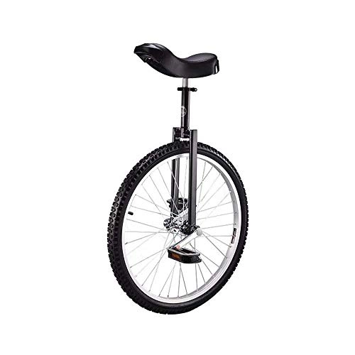 Einräder : 24-Zoll-Rad-Trainer Einrad, Erwachsener Trainer Einrad Skidproof Reifen Gleichgewicht Radfahren Hhenverstellbarer Fitness-Fahrrad, Schwarz
